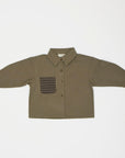 【OUTLET】체크 무늬 포켓 shirt