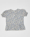 blouse p1 flower ブルー