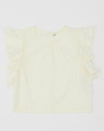 【Outlet】 Frilled sleeve tee