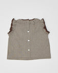 blouse p2 check ブラウン