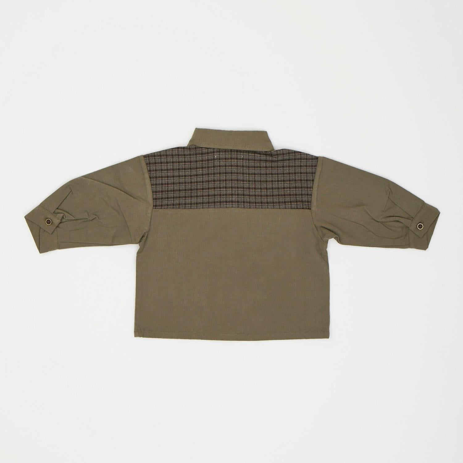 【OUTLET】체크 무늬 포켓 shirt