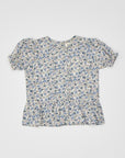 blouse p1 flower ブルー