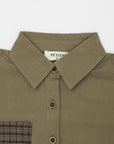 【OUTLET】체크 무늬 포켓 shirt