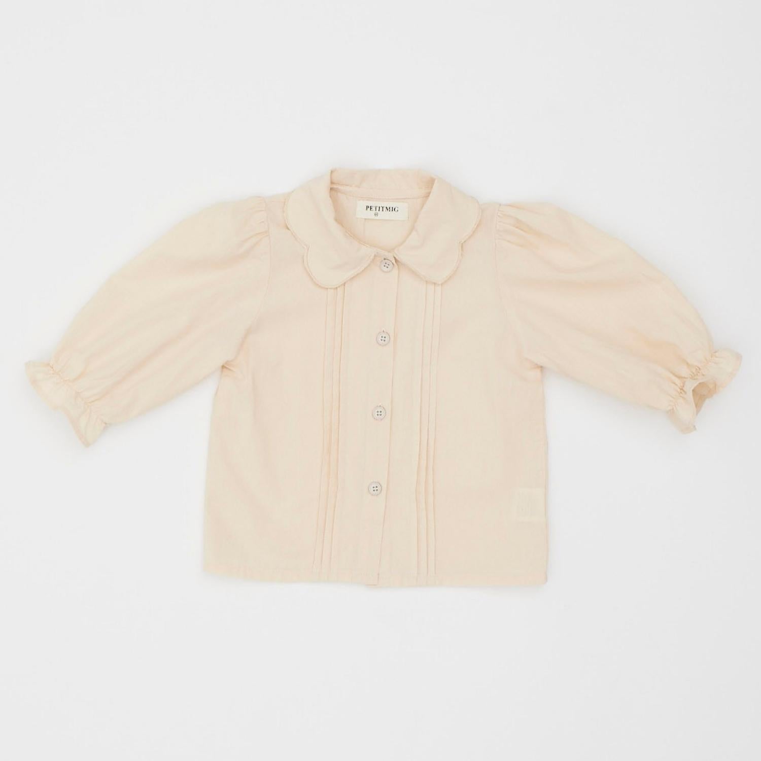 【OUTLET】クラシカルタック パフスリーブブラウス