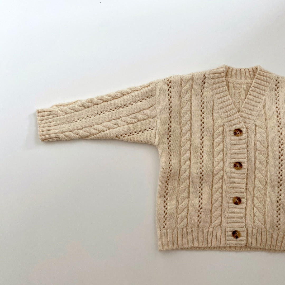 Cable knit cardigan