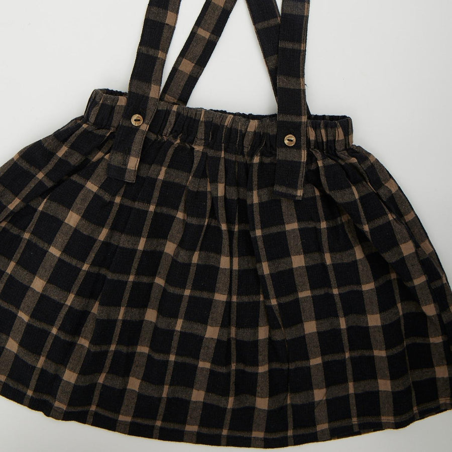 Check salopette skirt