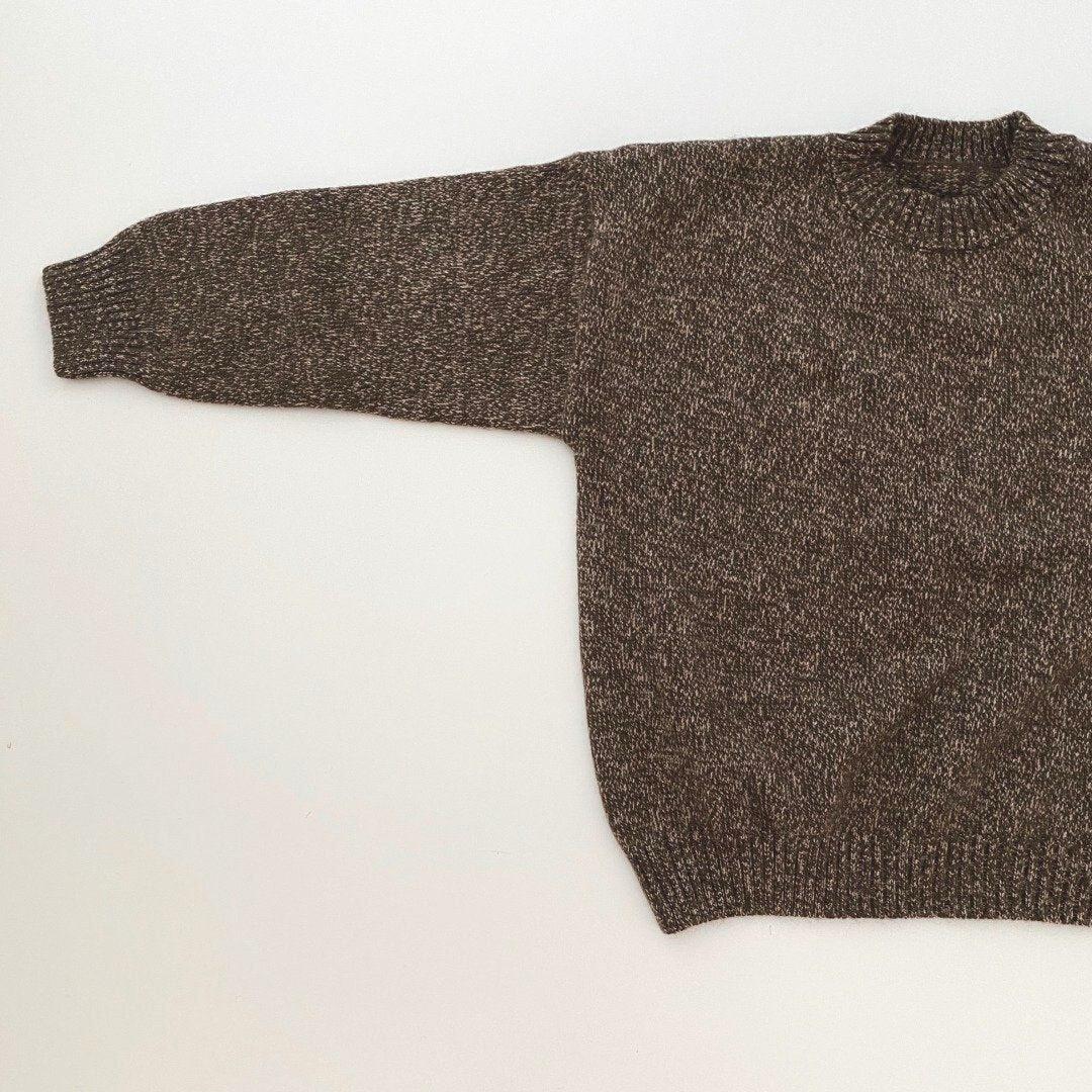 Rib knitting sweater