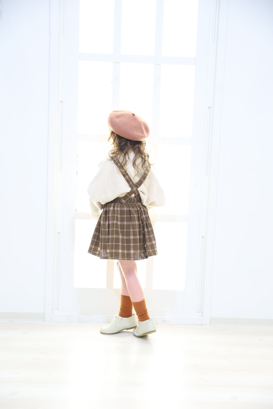 Check salopette skirt