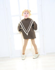 puff sleeve knit onepiece
