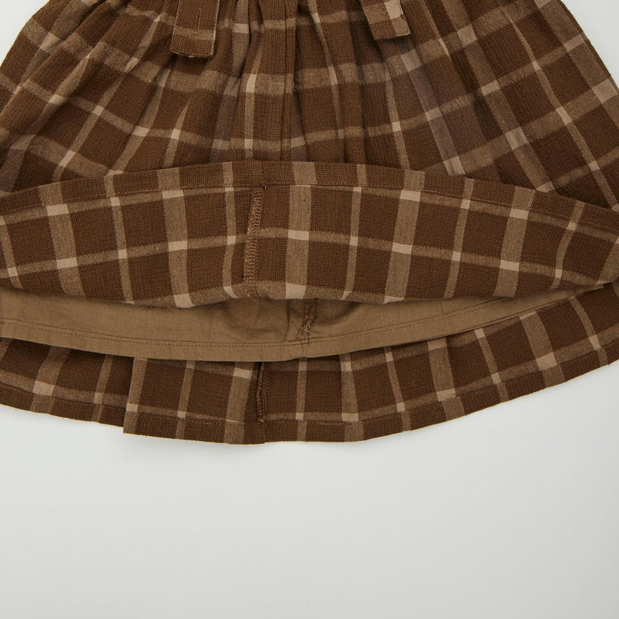 Check salopette skirt