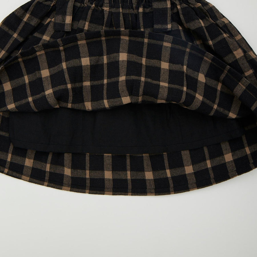 Check salopette skirt