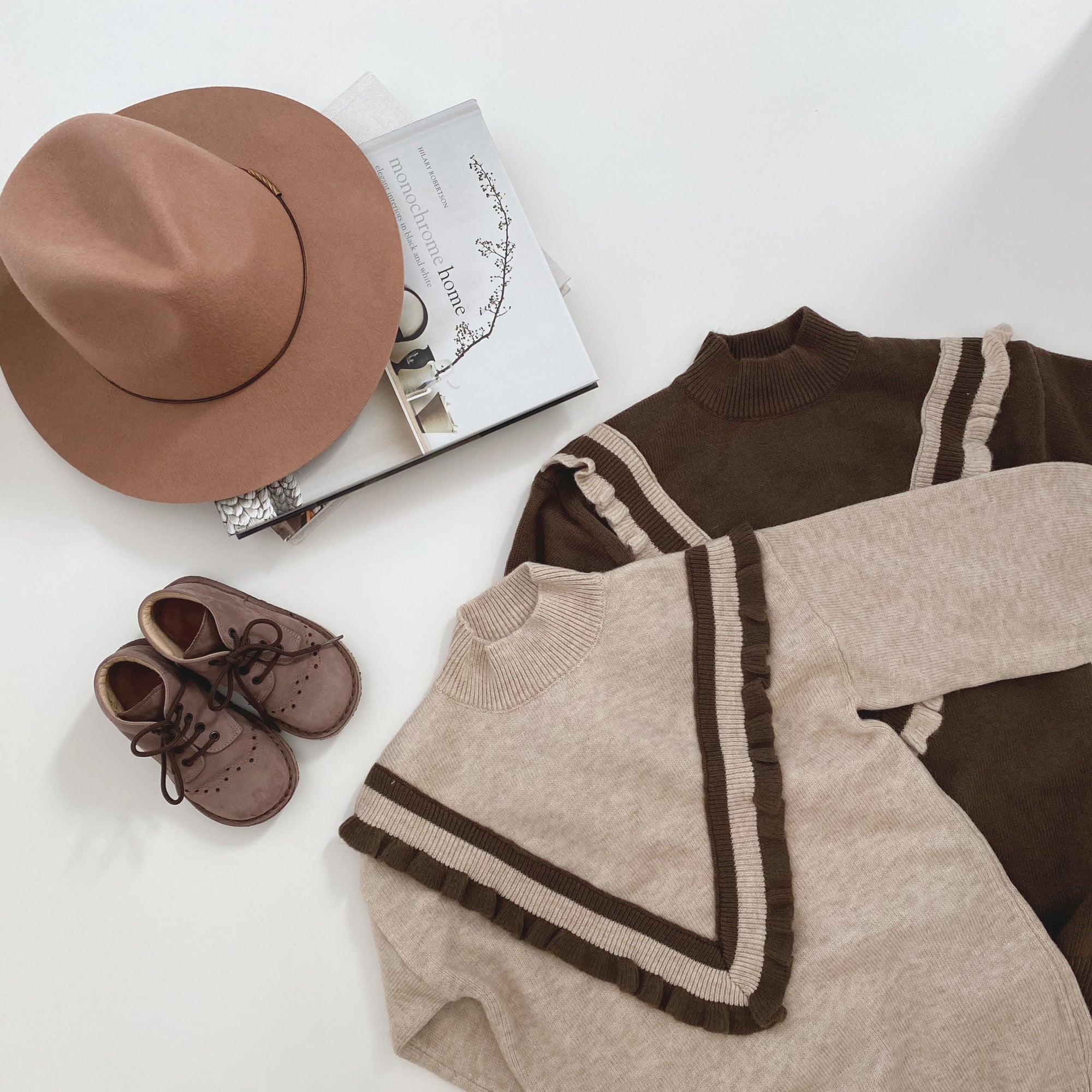 puff sleeve knit onepiece